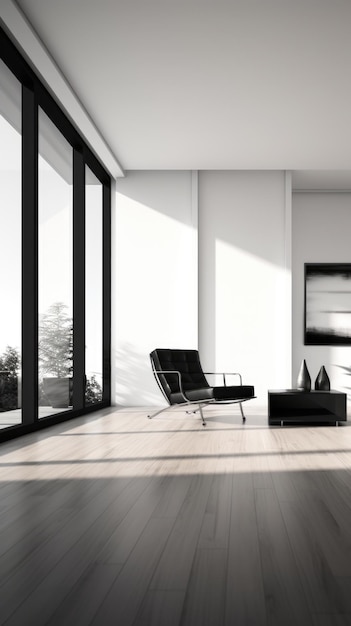 modernes minimalistisches Wohnzimmer-Interieur ai