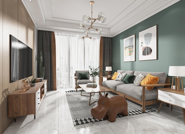 Modernes minimalistisches Wohnzimmer
