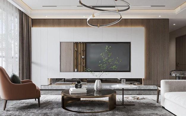 Modernes minimalistisches Wohnzimmer
