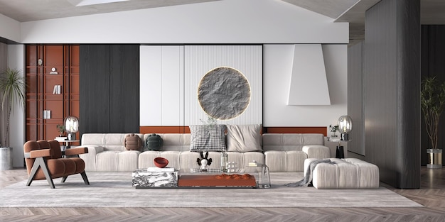 Modernes minimalistisches Wohnzimmer