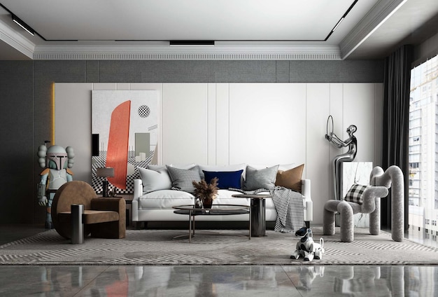 Modernes minimalistisches Wohnzimmer