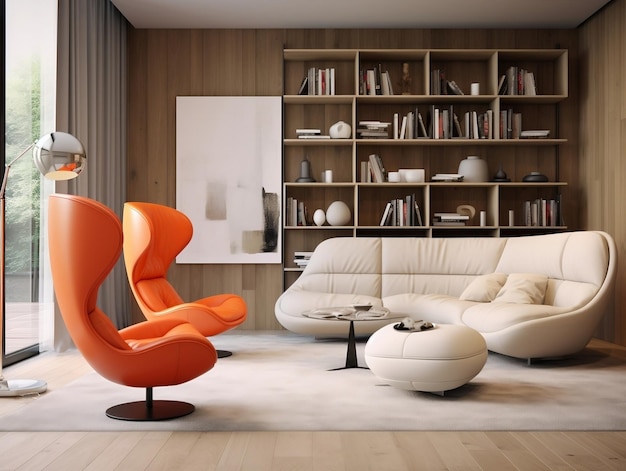 Modernes minimalistisches Wohnzimmer
