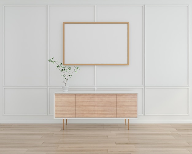 Modernes Sideboard und Bilderrahmen