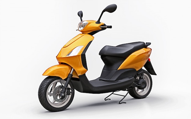 Modernes städtisches orange Moped