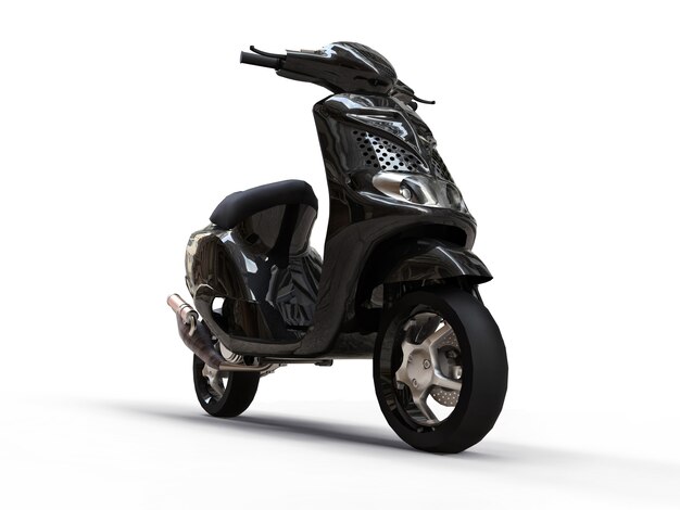 Modernes städtisches schwarzes Moped