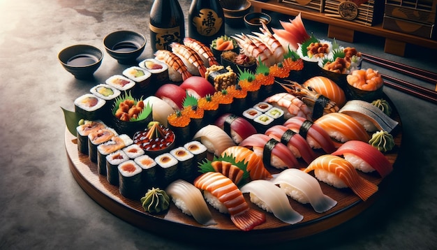 Modernes Sushi-Sortiment