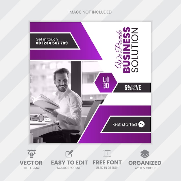 Modernes und minimales Corporate Social Media Post Design