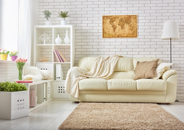 modernes Wohnzimmer in leuchtenden Farben
