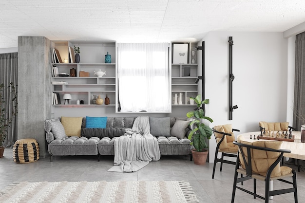 Modernes Wohnzimmer Innenarchitektur