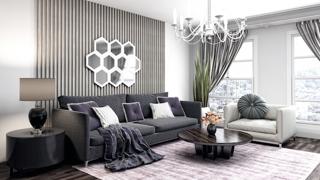 Modernes Wohnzimmer Interieur