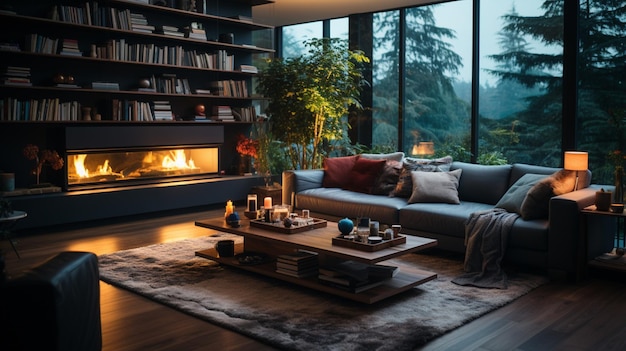 Modernes Wohnzimmer mit elegantem Innendesign