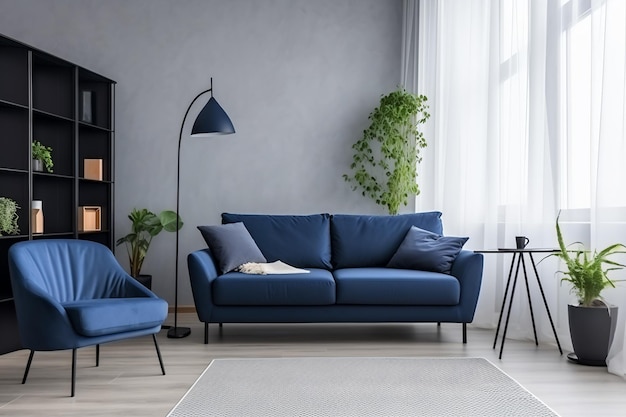 modernes Wohnzimmer mit Sofa