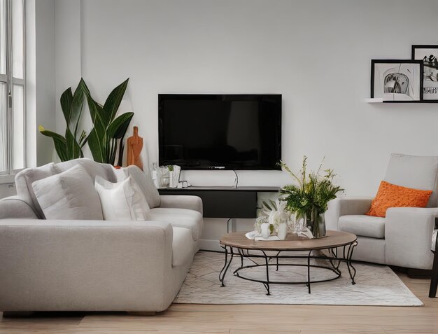 modernes Wohnzimmer mit Sofa