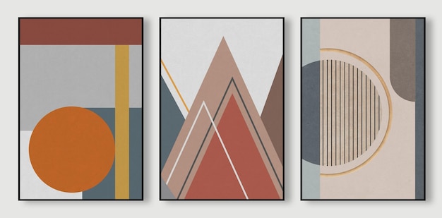 modernistisches geometrisches dreieckiges Farbblockkompositionsmuster
