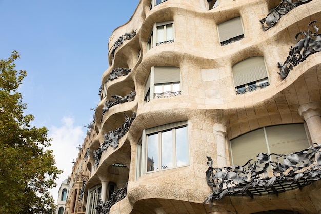 Modernistisches Haus Casa Mila namens La Pedrera, entworfen von Antoni Gaudi.