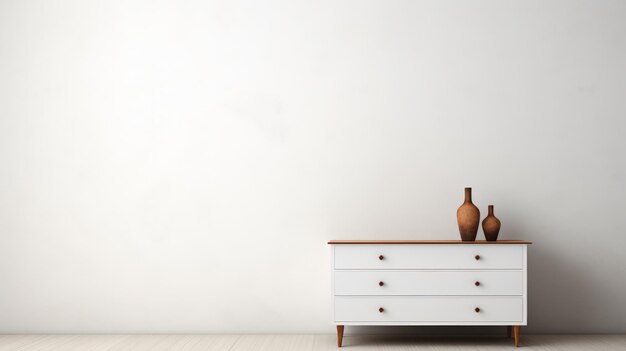 Foto moderno armario blanco en una habitación vacía 3d renderizado foto de stock