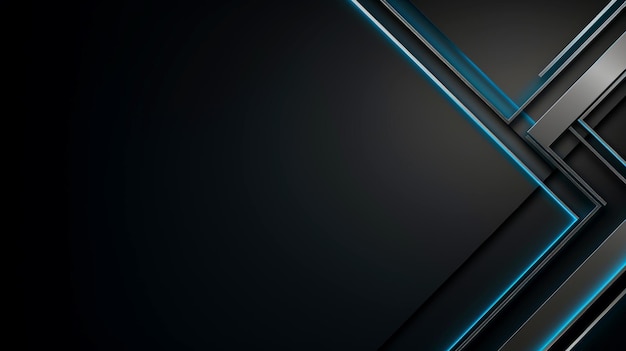 Moderno azul escuro sobreposição dimensão linha barra de design de fundo IA generativa