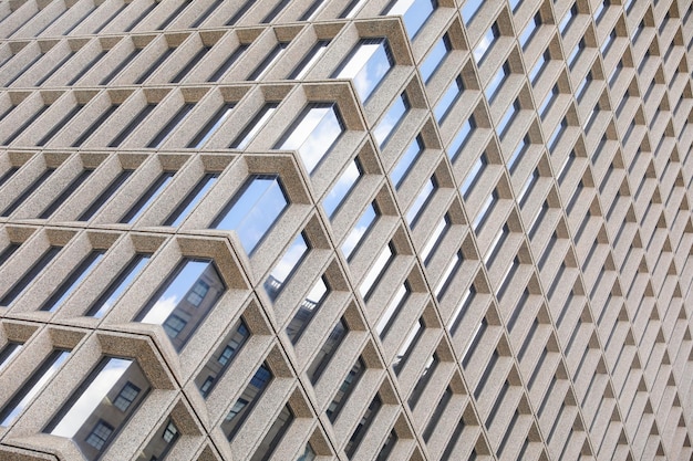 moderno complejo de edificios de oficinas con abundantes ventanas simboliza transparencia innovación connectivi