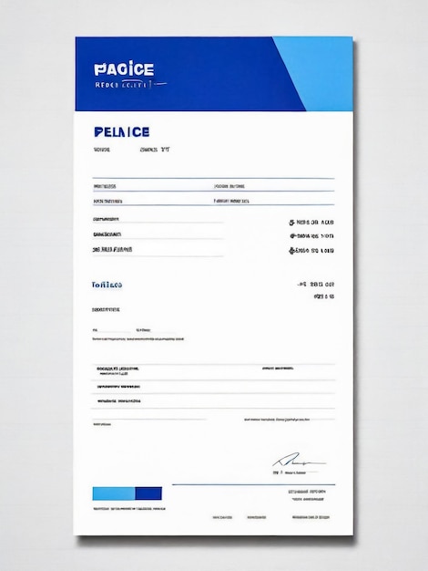 Foto moderno y creativo modelo de diseño de factura