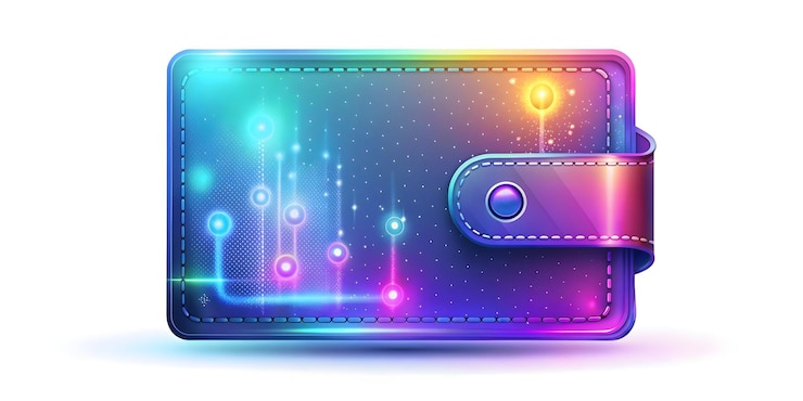 Foto moderno flat glowing abstract piggy bank design com elementos holográficos e cores de neon para inovação