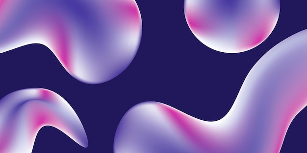 Moderno y lujoso patrón de fondo abstracto púrpura y rosa Formas libres y círculos en fondo púrpura oscuro