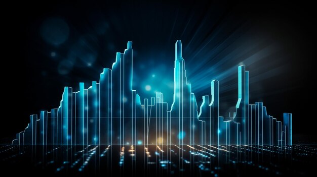 Moderno modelo de infográfico vetorial com gráficos estatísticos e gráficos financeiros Modelo de diagrama.