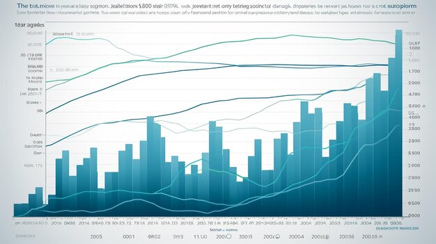 Moderno modelo de infográfico vetorial com gráficos estatísticos e gráficos financeiros Modelo de diagrama.