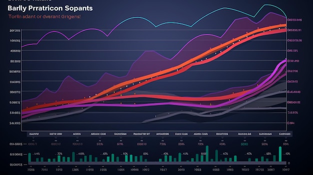 Moderno modelo vetorial de infografia com gráficos estatísticos e gráficos financeiros Modelo de diagrama e c.