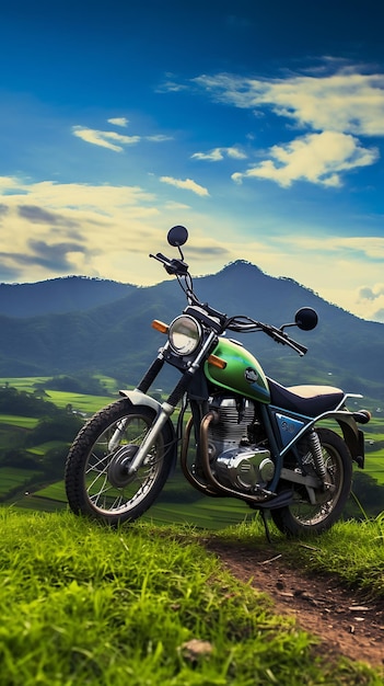 Moderno papel de parede móvel de motocicleta paisagem de motociclista