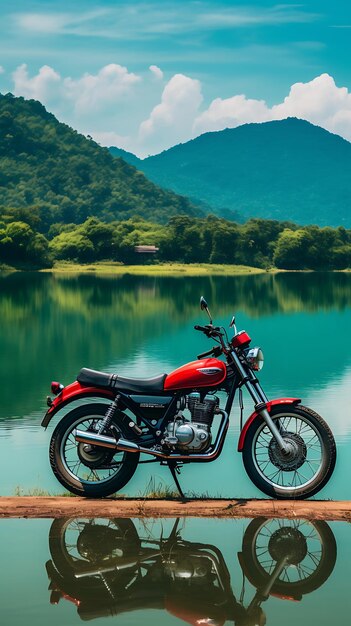 Foto moderno papel de parede móvel de motocicleta paisagem de motociclista