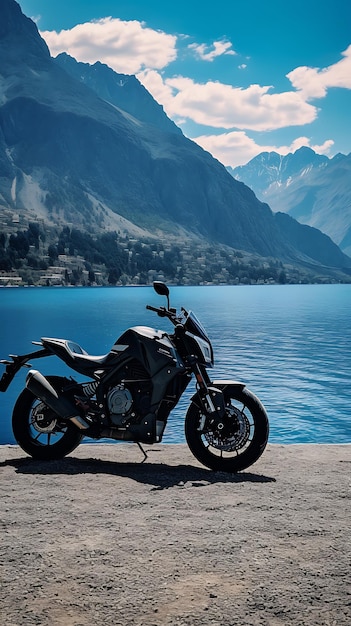 Moderno papel de parede móvel de motocicleta paisagem de motociclista