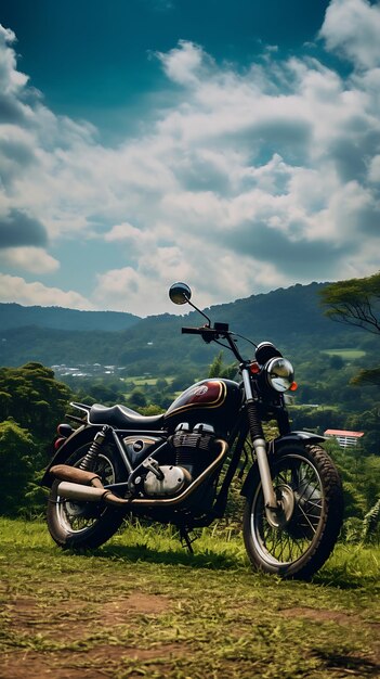 Moderno papel de parede móvel de motocicleta paisagem de motociclista