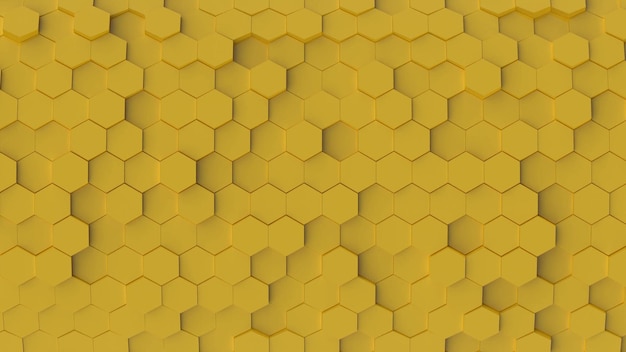 Moderno patrón de papel tapiz de baldosas hexagonales ilustración en 3D de colores