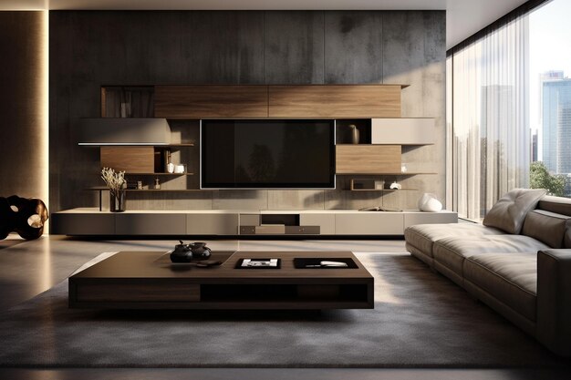 Foto moderno residencial de lujo 3d rendering inmobiliario foto resolución hd