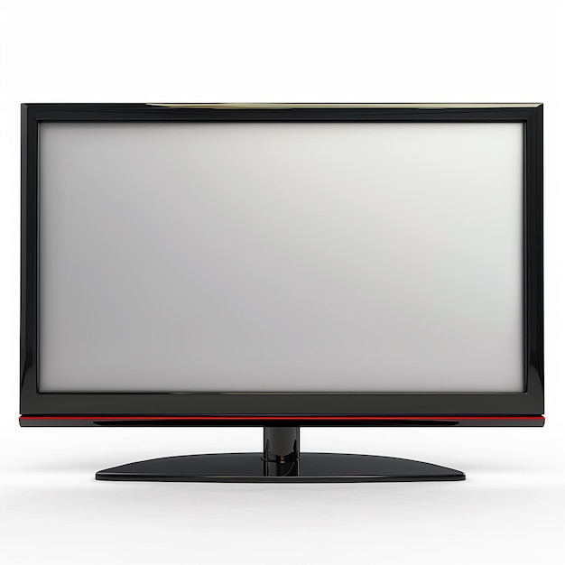 Moderno televisor de pantalla plana con bisel negro aislado en blanco Perfecto para tecnología y entretenimiento Sp