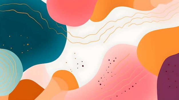 Modernos bloques de color geométricos abstractos minimalismo arte estético en lienzo
