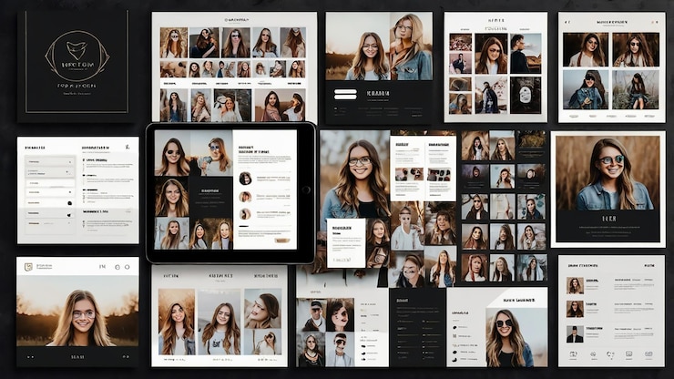 Foto modernos modelos de redes sociais para adolescentes