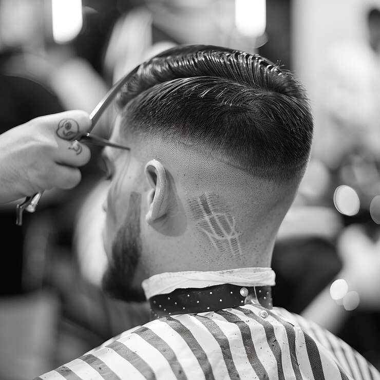 Foto modische frisur im friseursalon