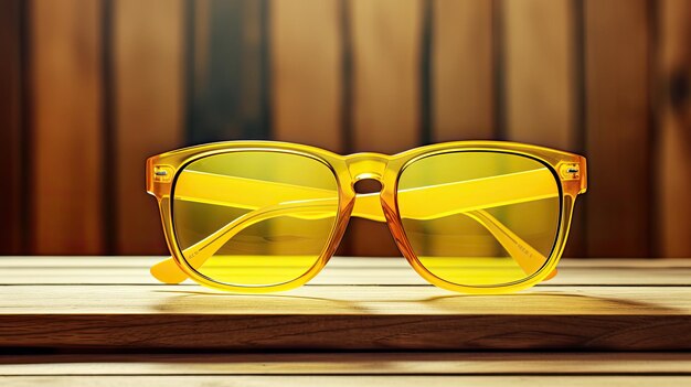 Modische gelbe Brille