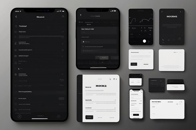 Foto modo oscuro mockup con espacio en blanco para colocar su diseño