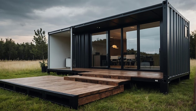 Modulhaus-Design mit Container Einfaches und elegantes modernes Design