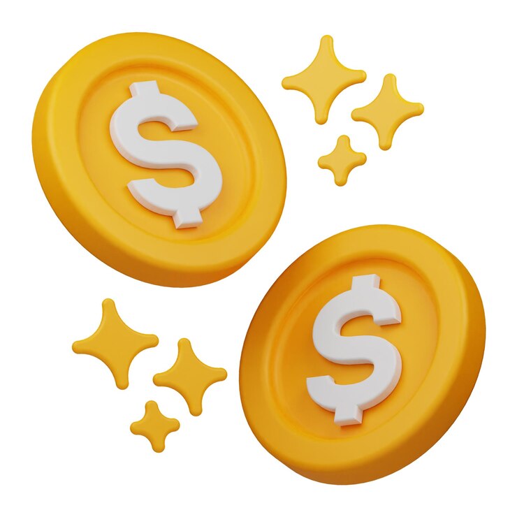 Foto moeda 3d ícone de dólar isolado no fundo branco