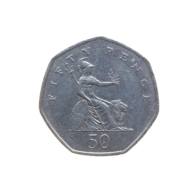 Moeda de 50 pence, Reino Unido