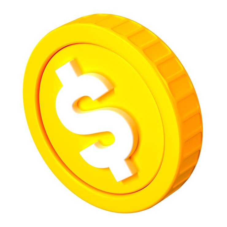 Foto moeda de dólar 3d adesivo png dinheiro finanças gráfico fundo transparente