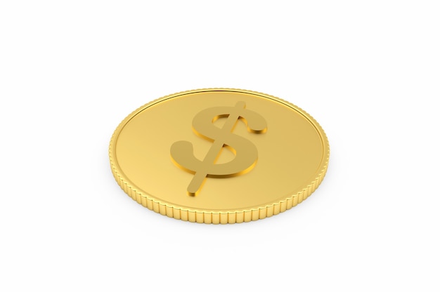 Moeda de dólar de ouro 3d
