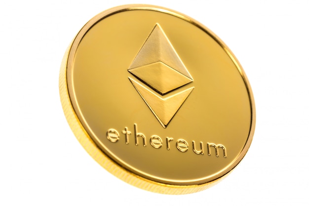 Moeda de ethereum dourada