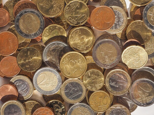 Moedas de euro de vetor livre