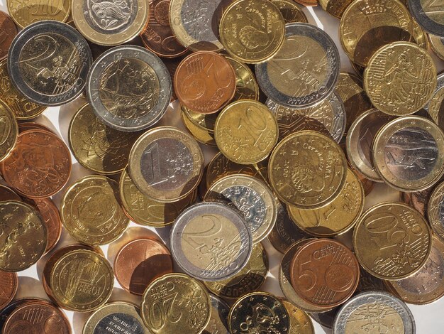 Moedas de euro de vetor livre