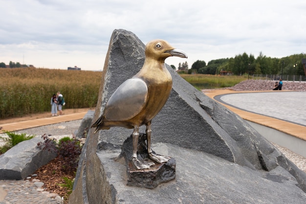 Möwe-Statue-Nahaufnahme im Military Historical Park