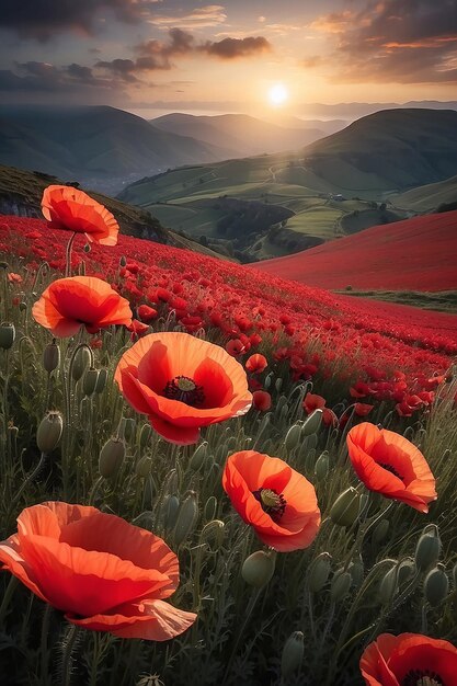 Mohn am Gedenktag Roter Mohn